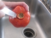Peeling Tomatoes step 1