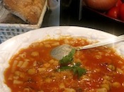 Garbanzo bean soup bowl