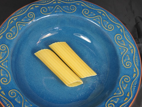 Manicotti Pasta shape