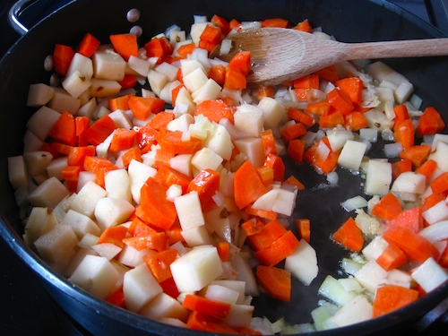 minestrone soup recipe vegetables step 1