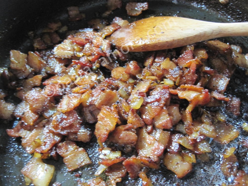 pancetta onion saute 2