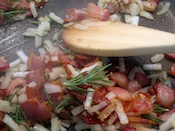 Pancetta, Rosemary saute
